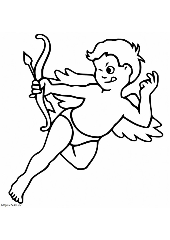 Cupido travieso para colorear