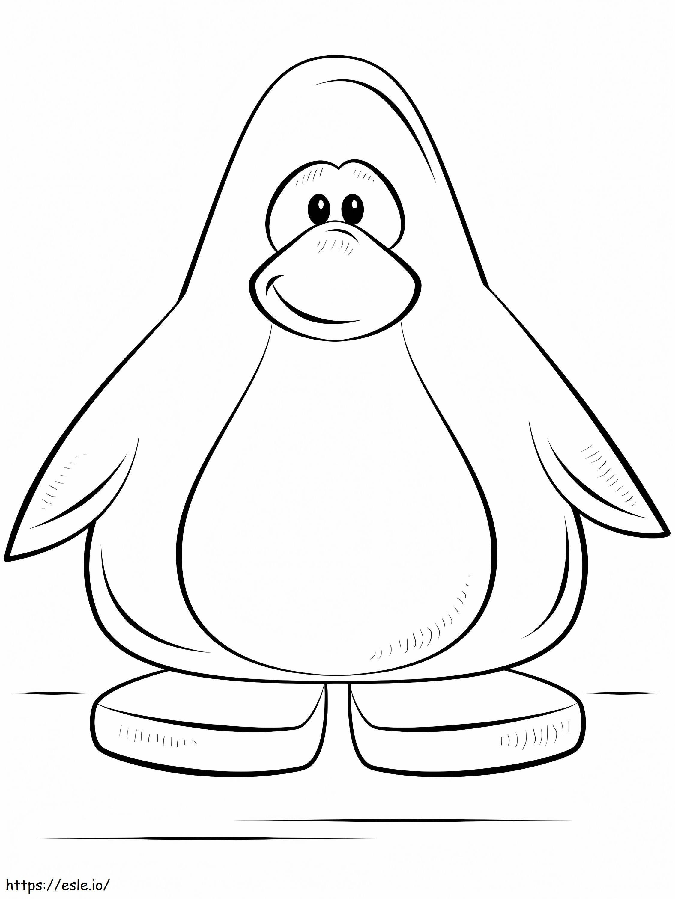 Suloinen Club Penguin värityskuva