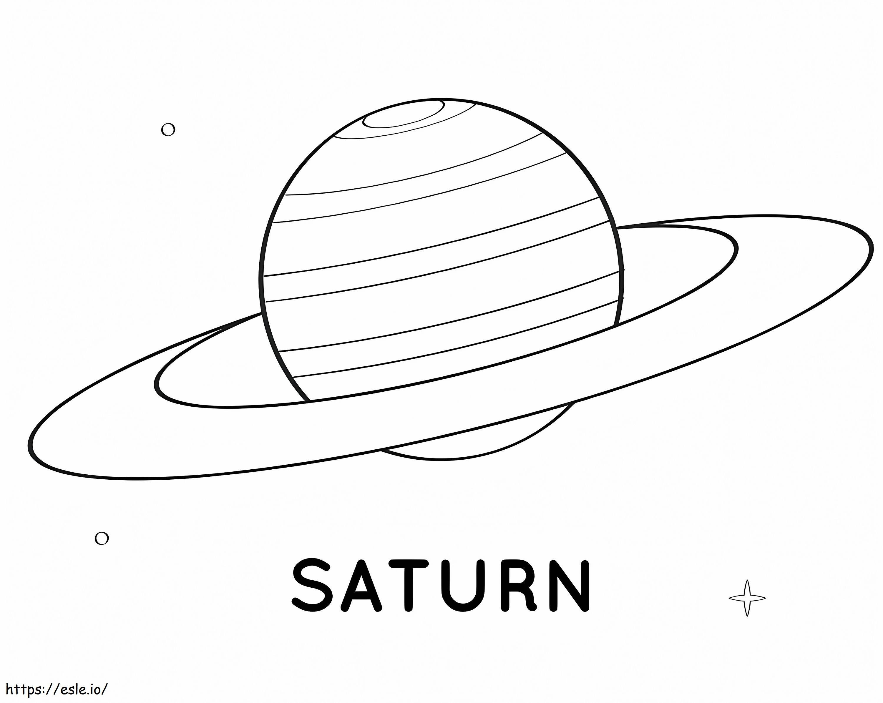 Planeet Saturnus 5 kleurplaat kleurplaat