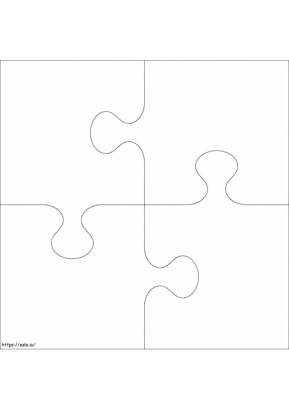 Easy Jigsaw Puzzle coloring page