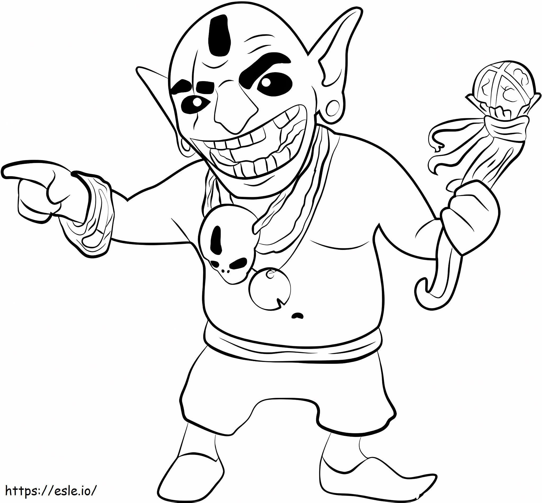 Funny Goblin coloring page