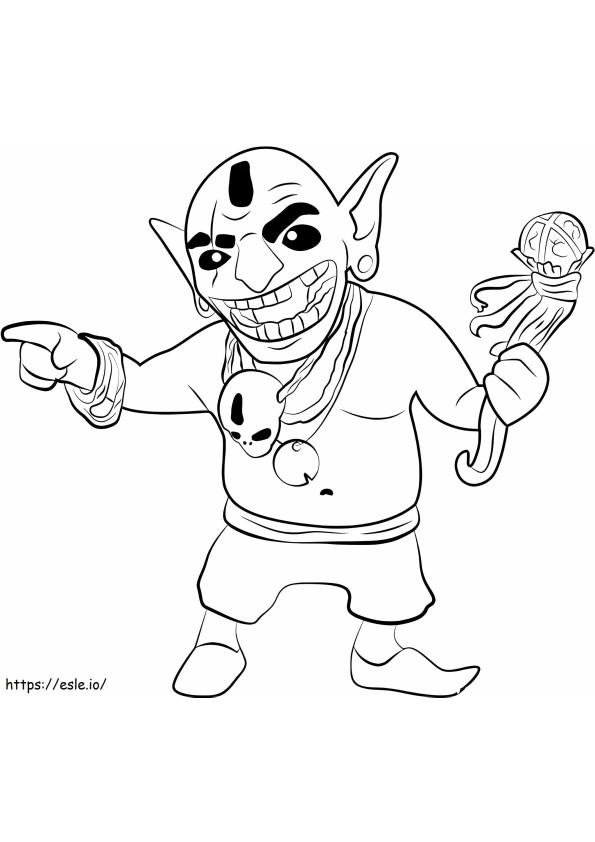 Funny Goblin coloring page