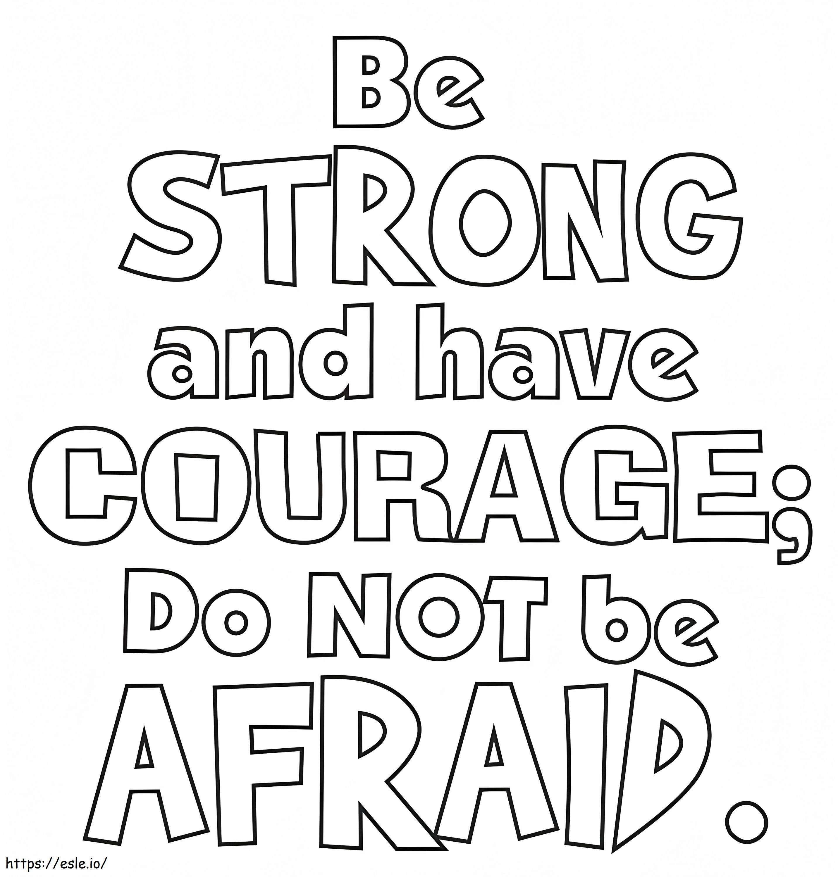 Sei stark und habe Mut ausmalbilder