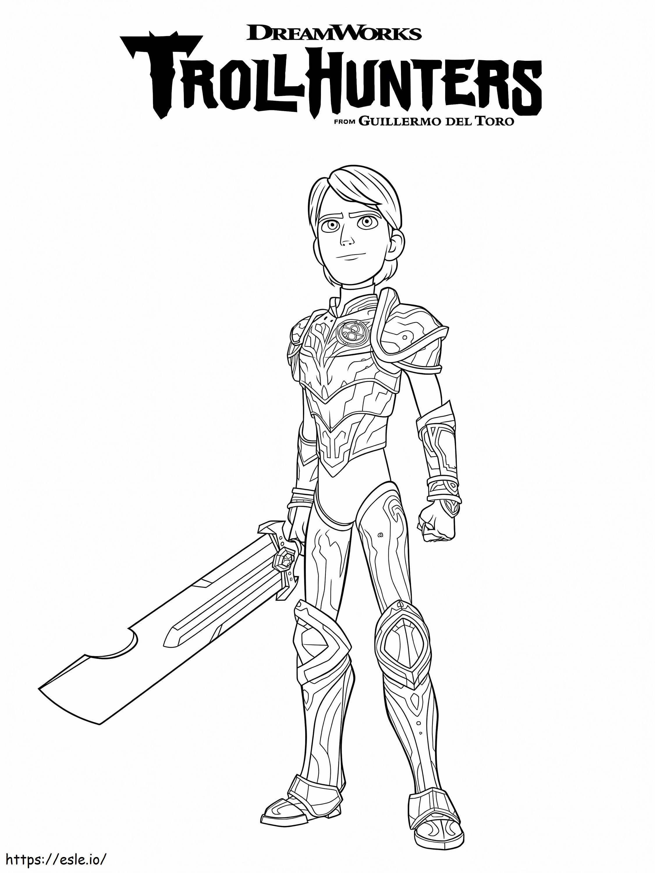 Jim Lake Jr. From Trollhunters coloring page