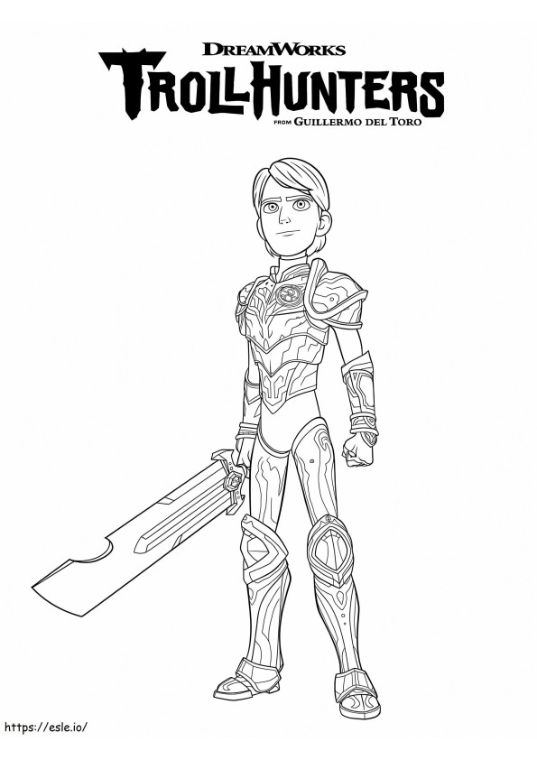 Jim Lake Jr. From Trollhunters coloring page