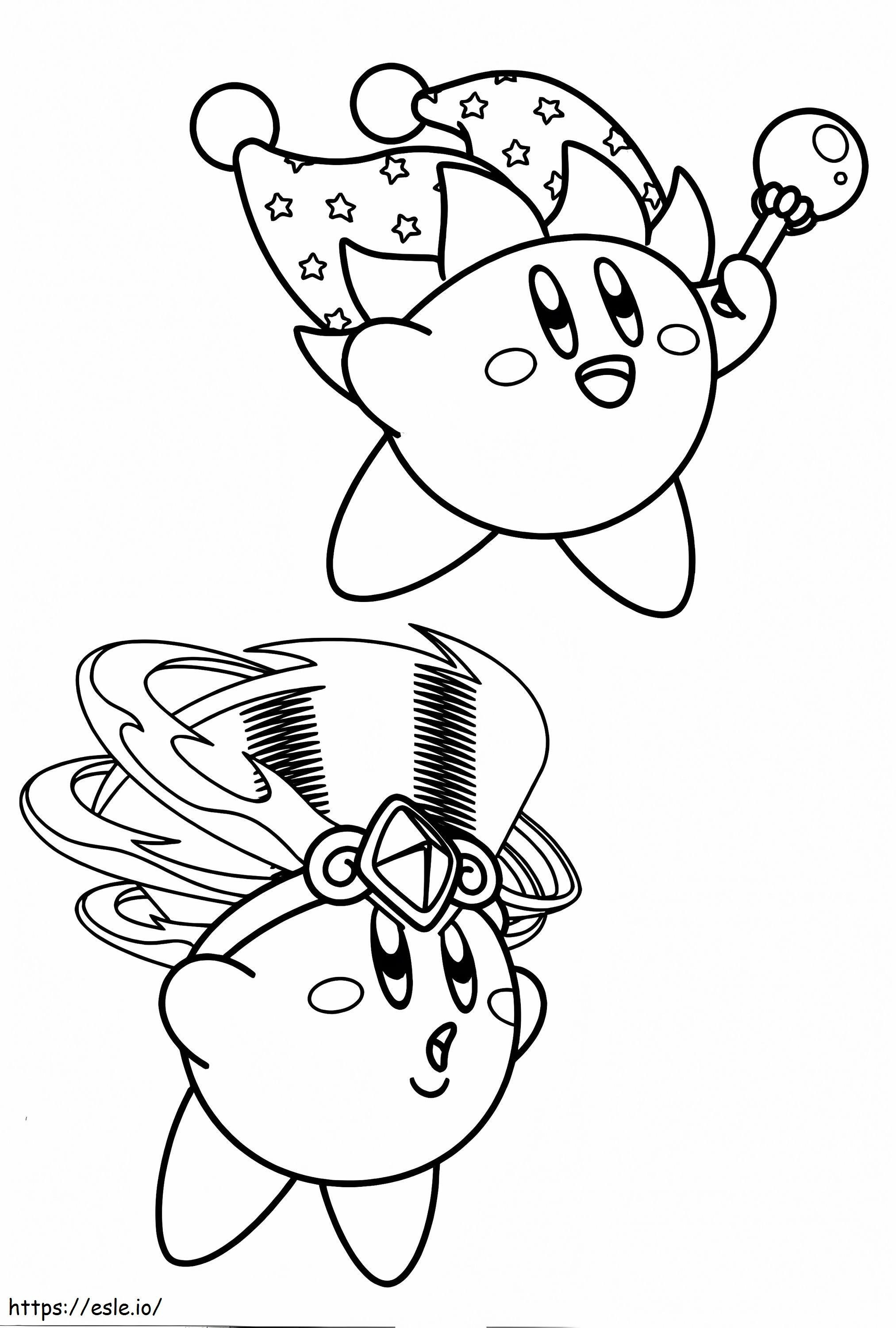 Kirby o feiticeiro para colorir
