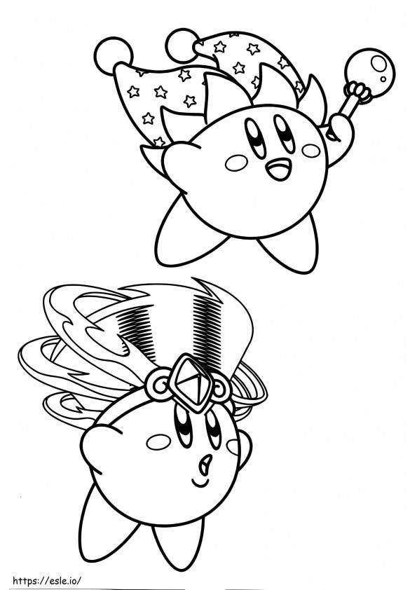 Kirby il mago da colorare