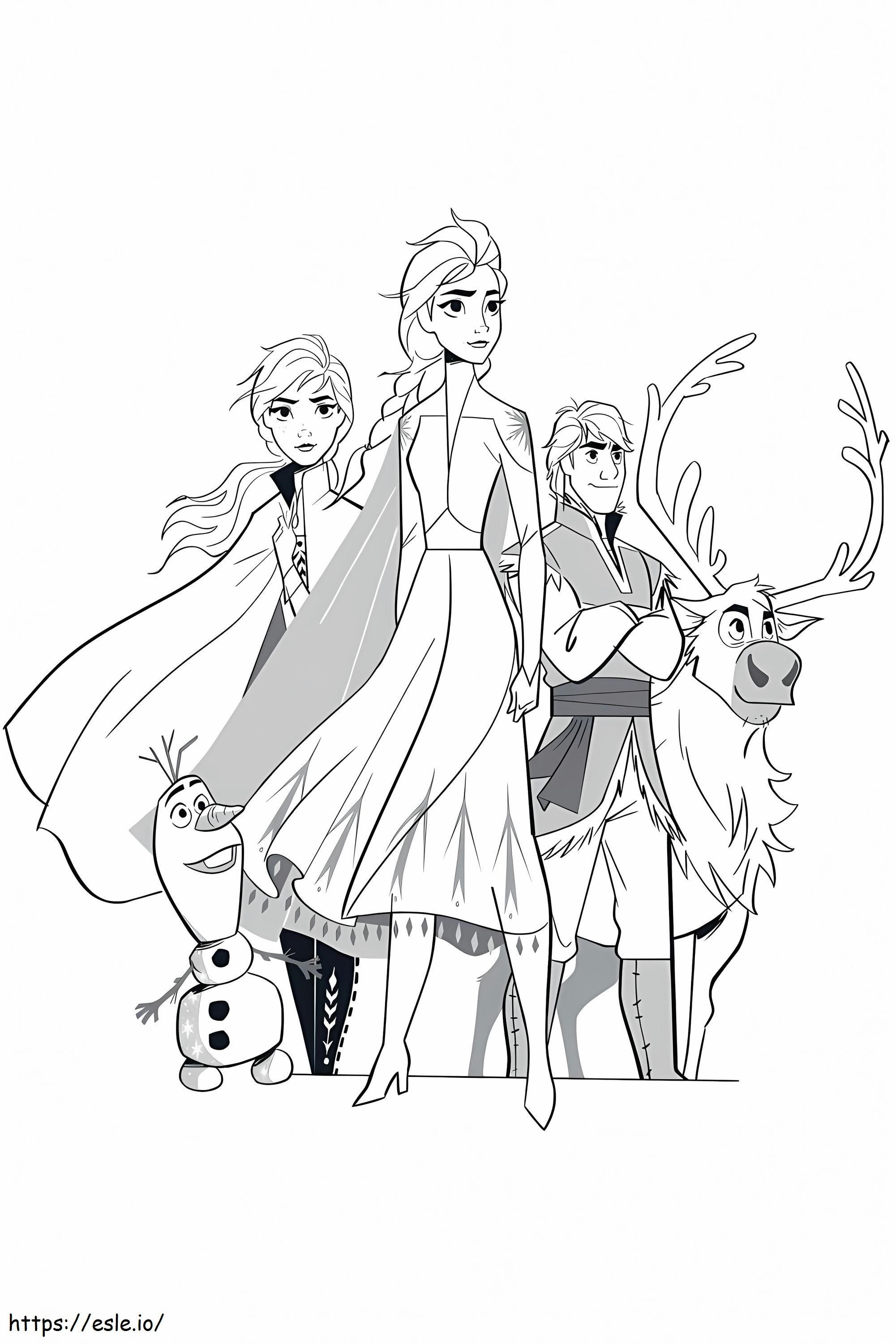Frozen 2 Personagens 683X1024 para colorir
