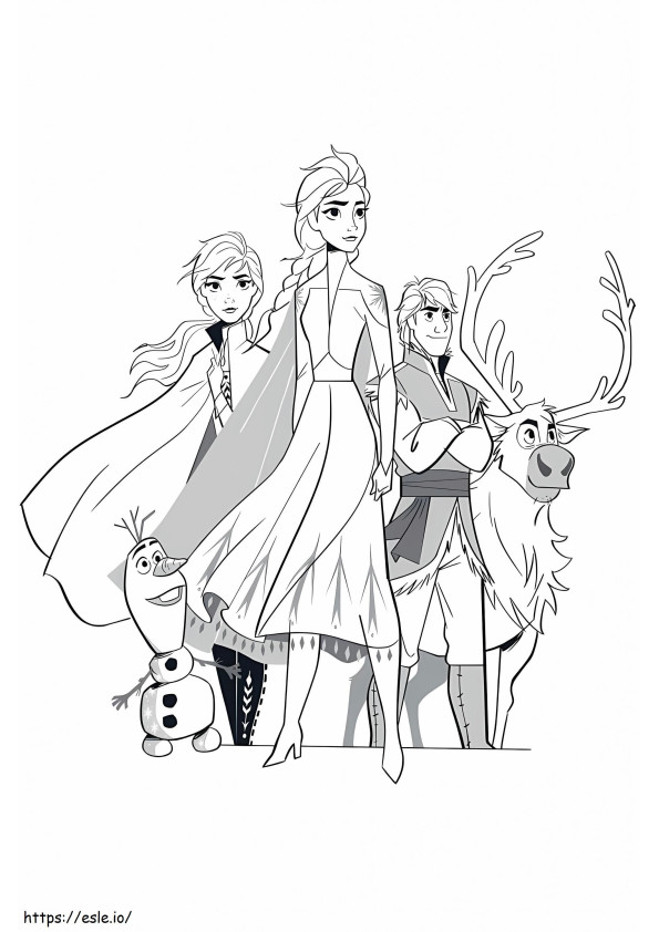 Frozen 2 Characters 683X1024 coloring page