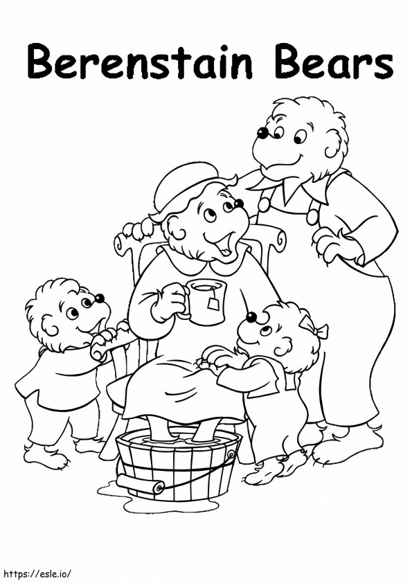 Berenstain osos y familia para colorear