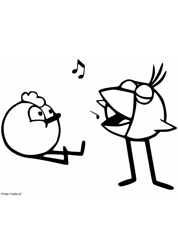 Chirp And Peep coloring page