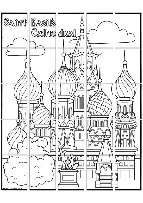 Saint Basils Cathedral 3 coloring page