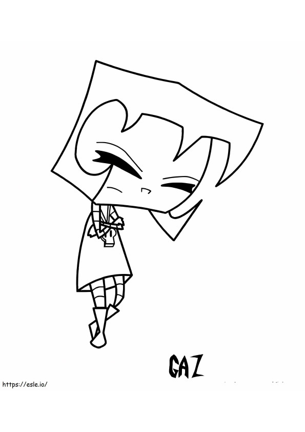 Gaz From Invader Zim coloring page