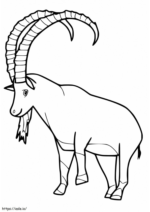 Ibex de desenho animado para colorir