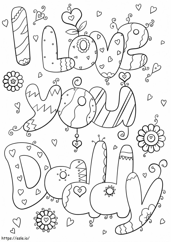 Happy Fathers Day 3 coloring page
