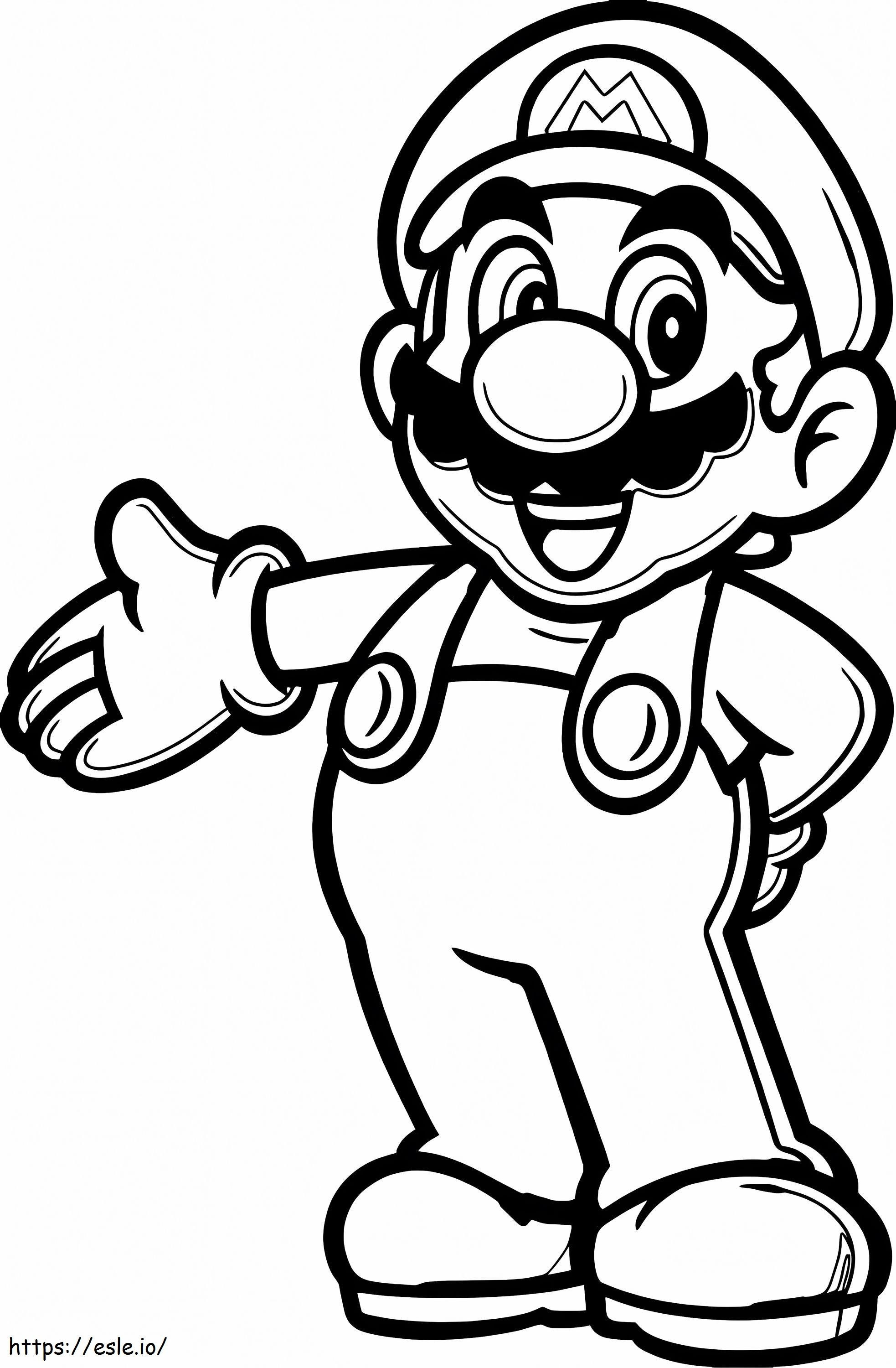 Fericit Mario de colorat