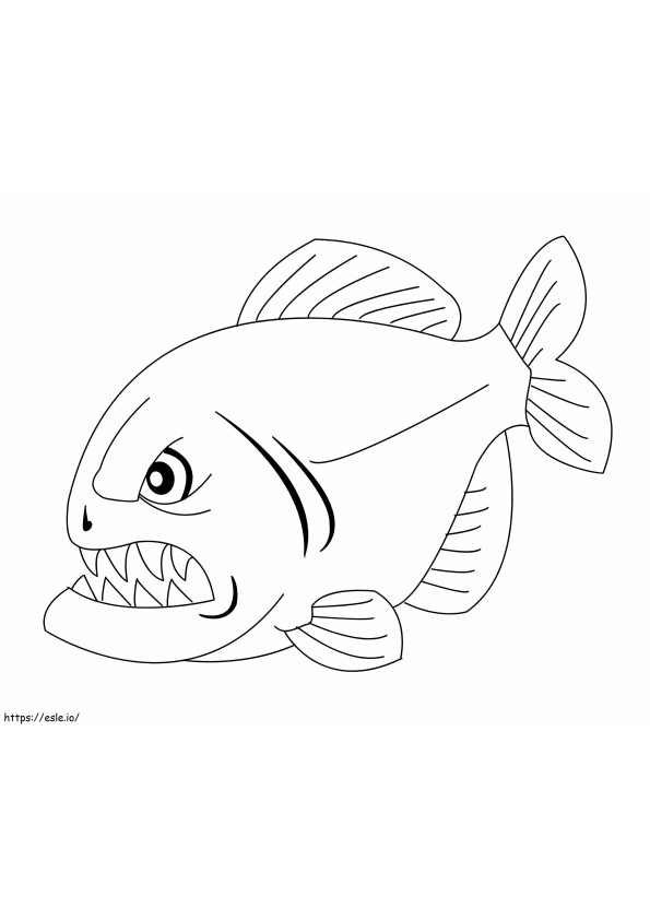 Angry Piranha coloring page