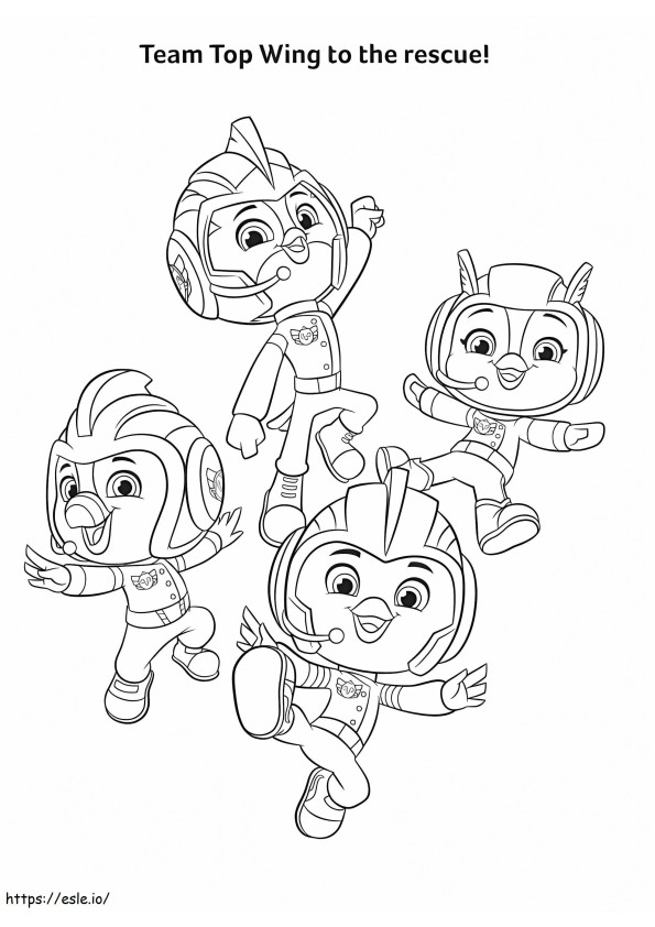 Team Top Wing coloring page