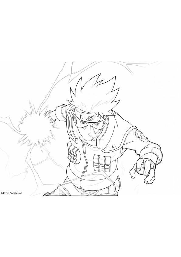 Naruto Kakashi Chidori Coloring4Free.Com_ Gambar Mewarnai
