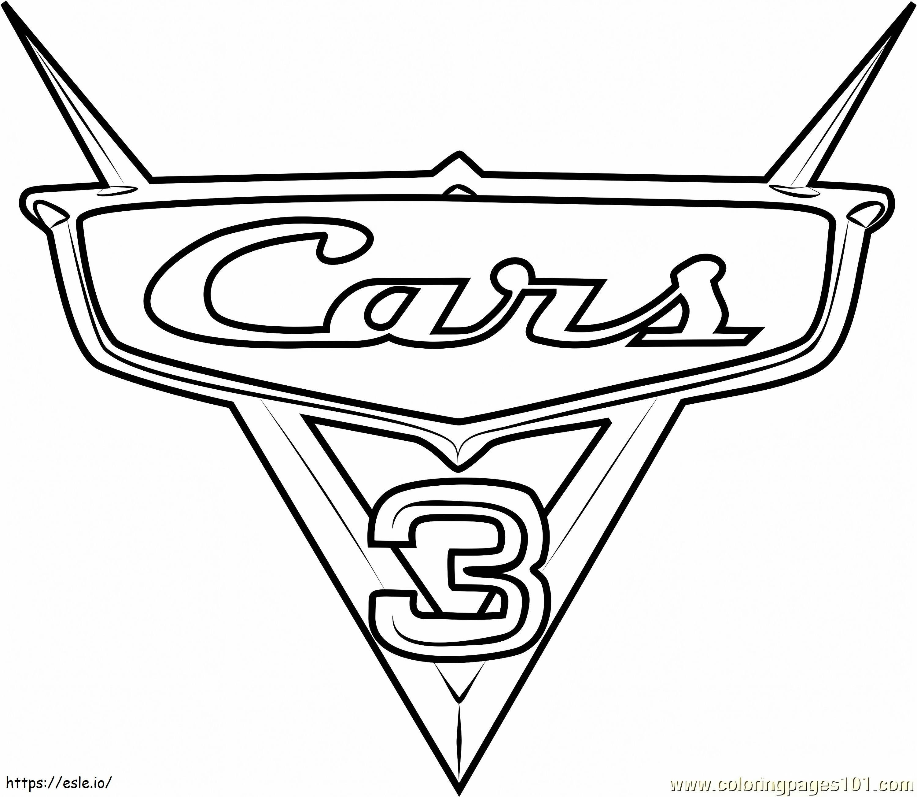 _Cars 3-logo van Cars 31 kleurplaat kleurplaat