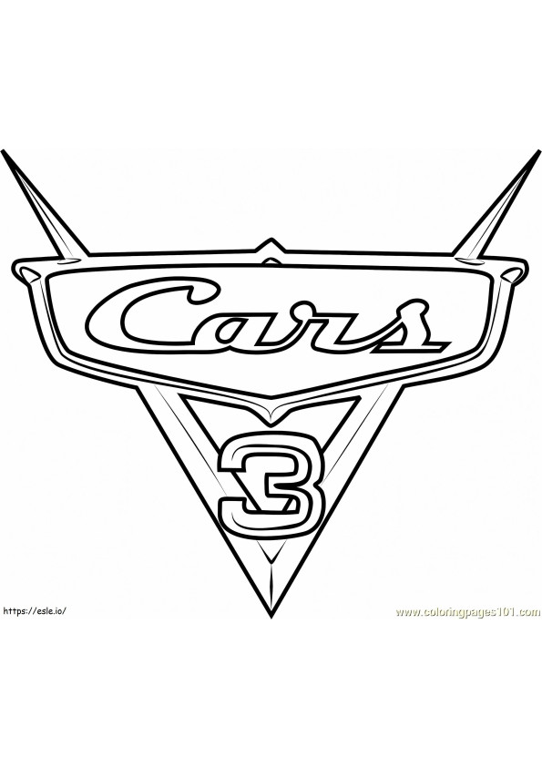 _Cars 3 Logo From Cars 31 para colorir
