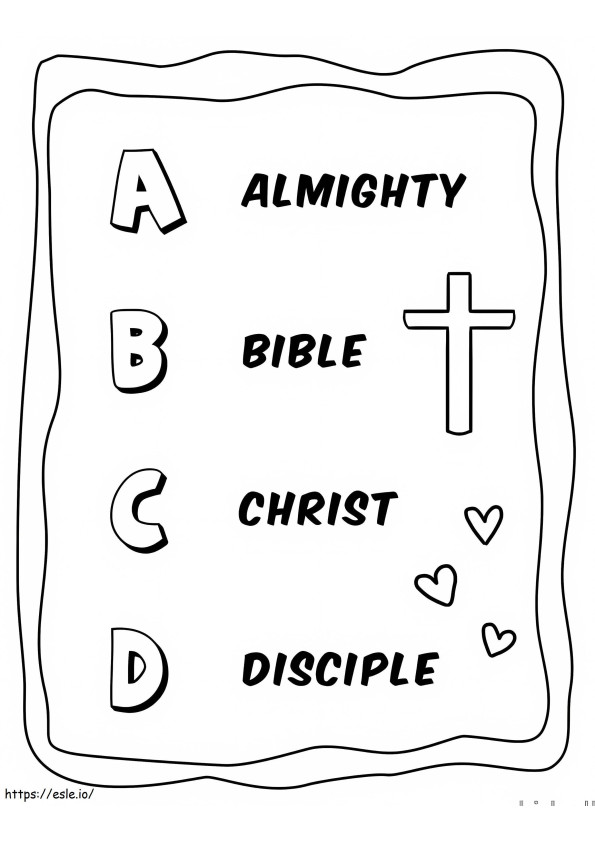 Alfabeto da Bíblia para impressão para colorir