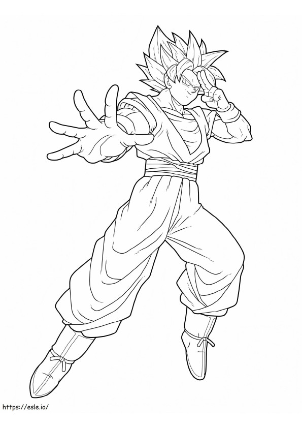 Son Goku Awesome 777X1024 coloring page