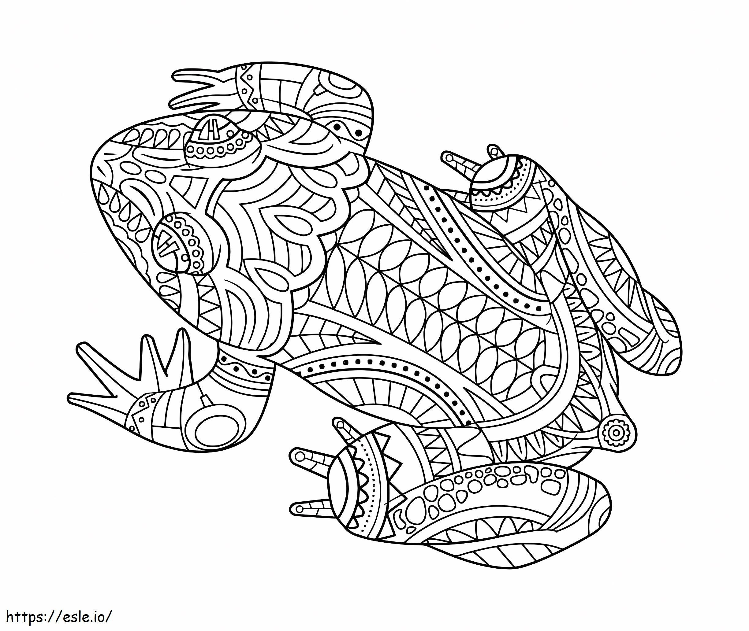 Frog Is For Adults coloring page