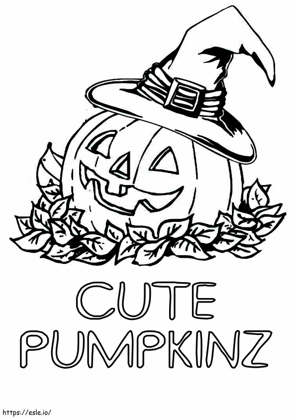 Drawing Cute Pumpkin coloring page