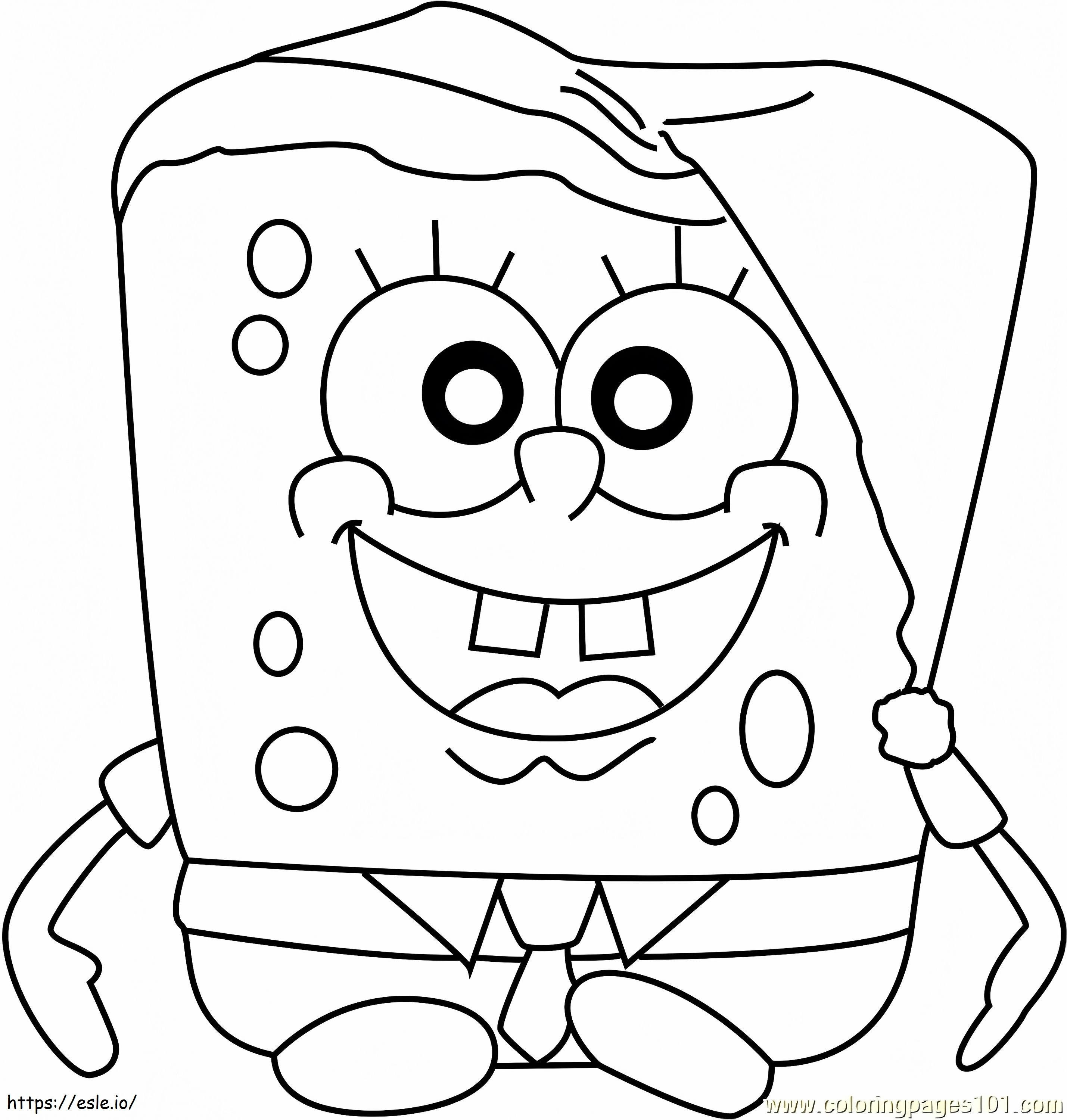 Coloriage _Spongebob Noël1 à imprimer dessin