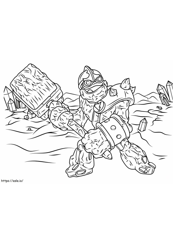 Crusher A4 coloring page