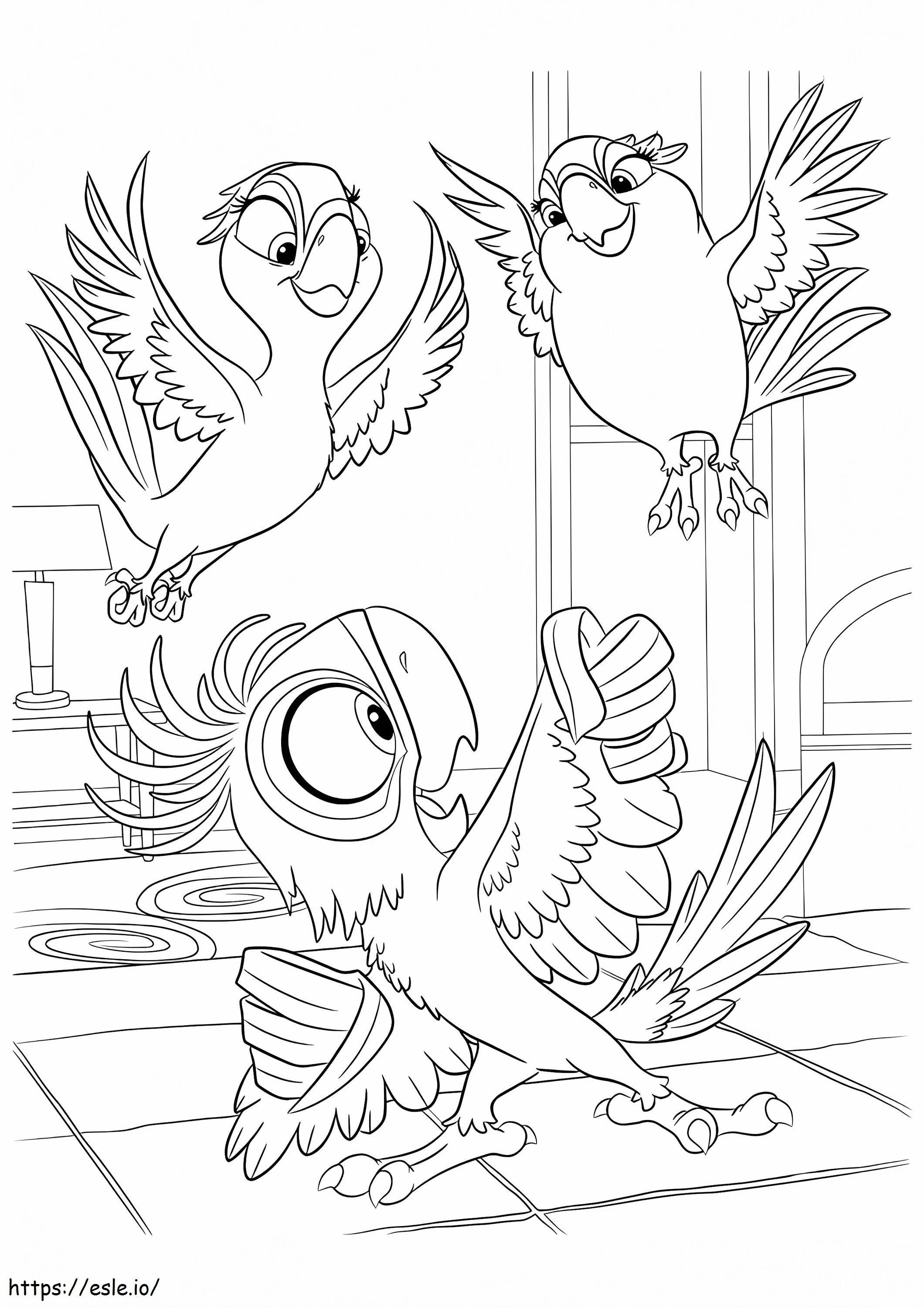 Bia With Carla And Tiago A4 coloring page
