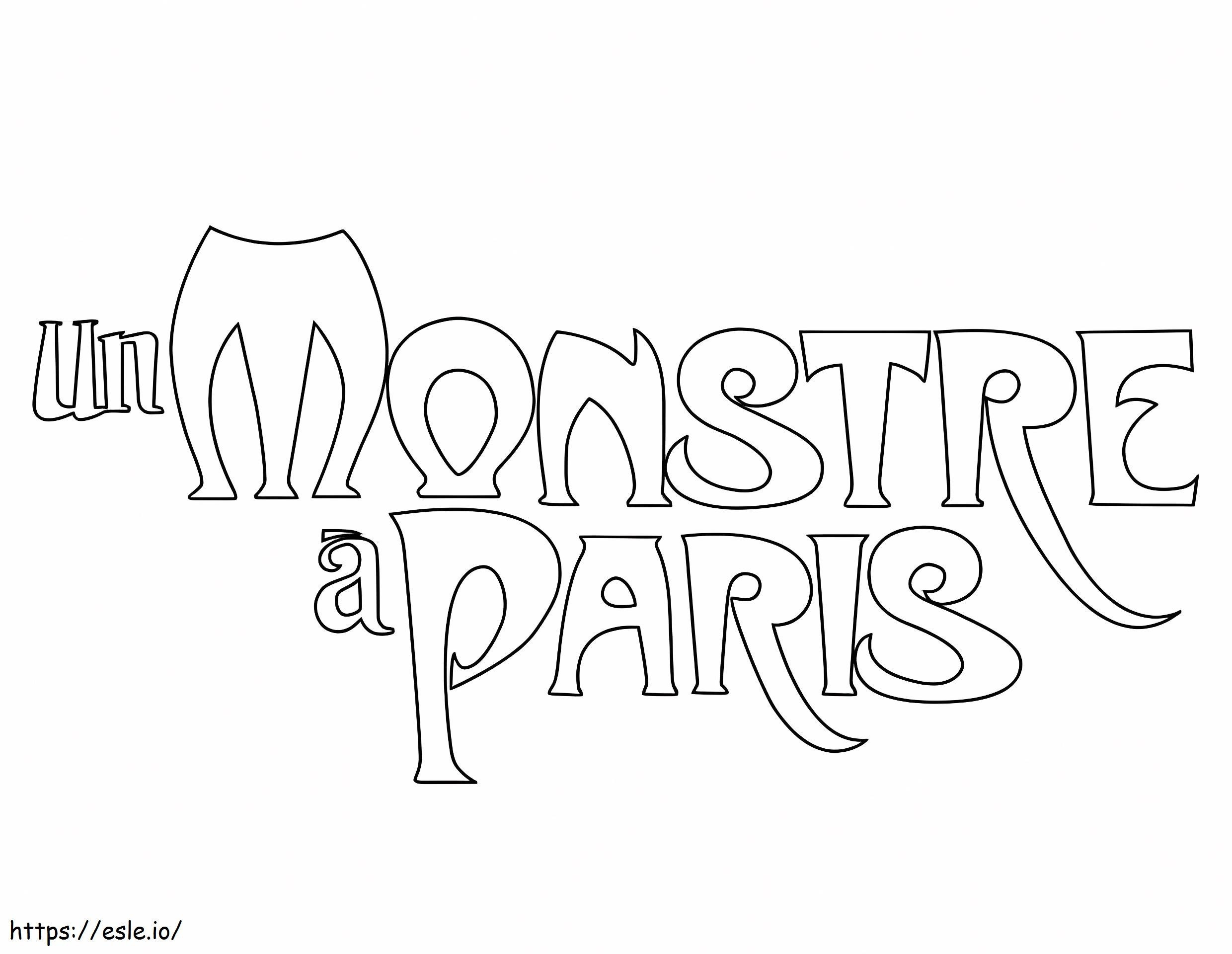 A Monster In Paris 1 coloring page