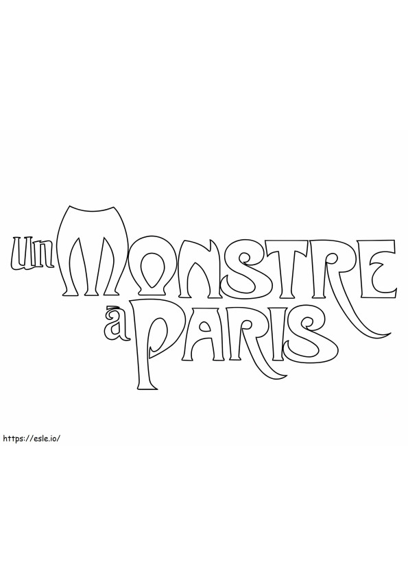 Um Monstro Em Paris 1 para colorir