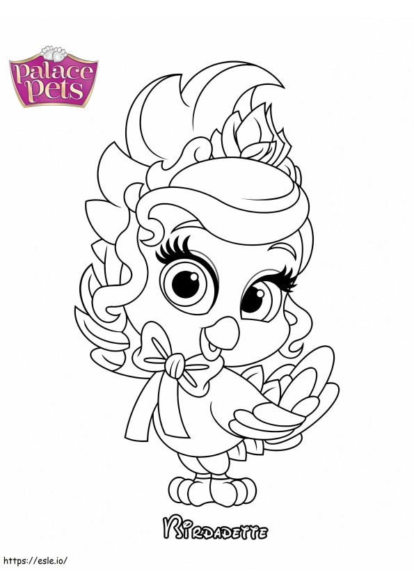 Palace Pets Birdadette coloring page