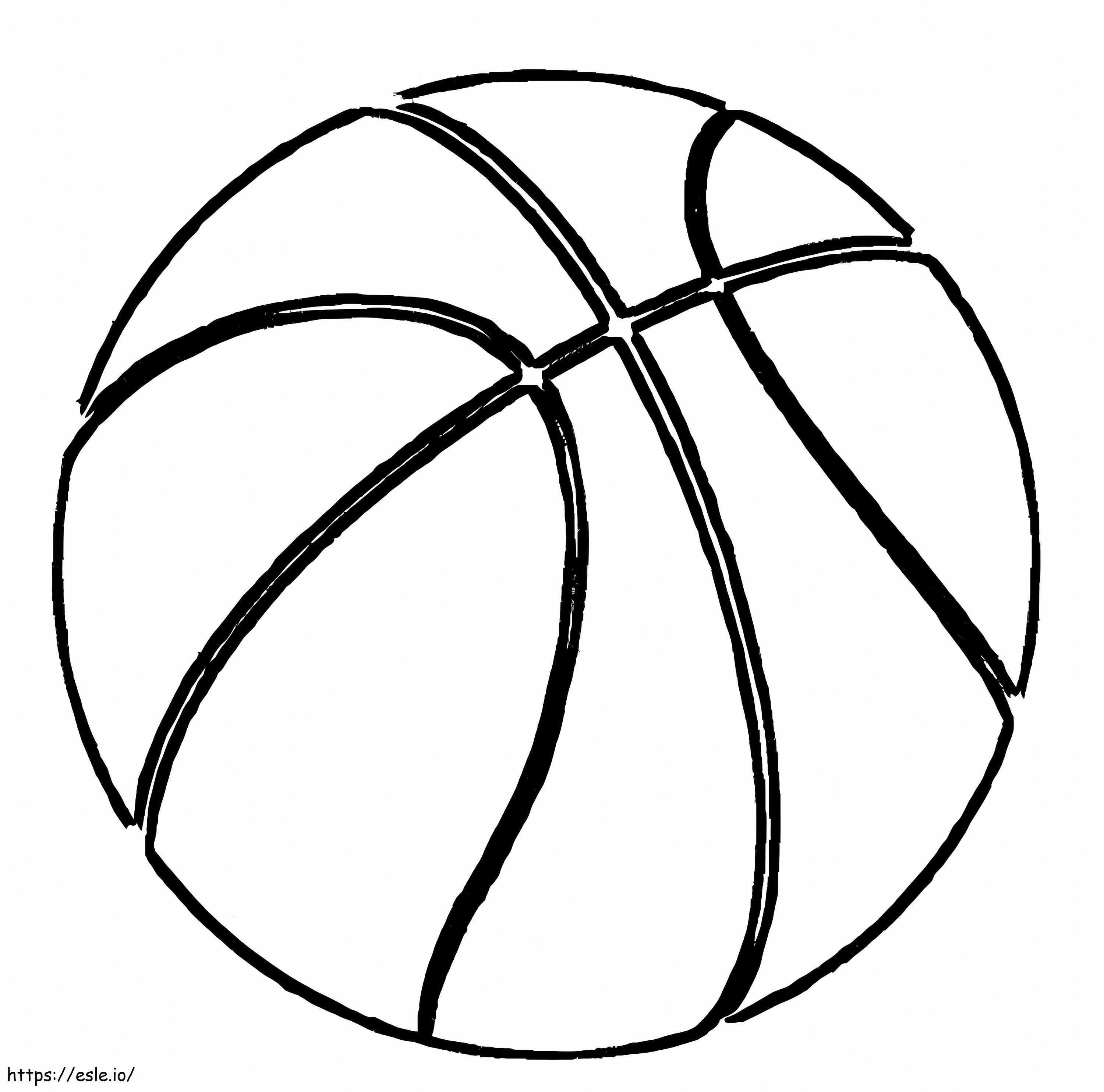 Pallone da basket stampabile gratuito da colorare