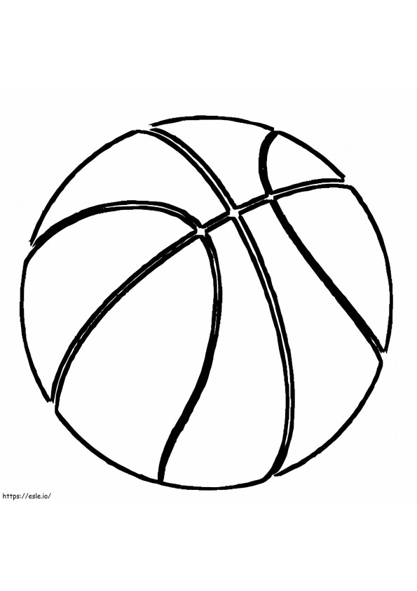 Free Printable Basketball Ball coloring page