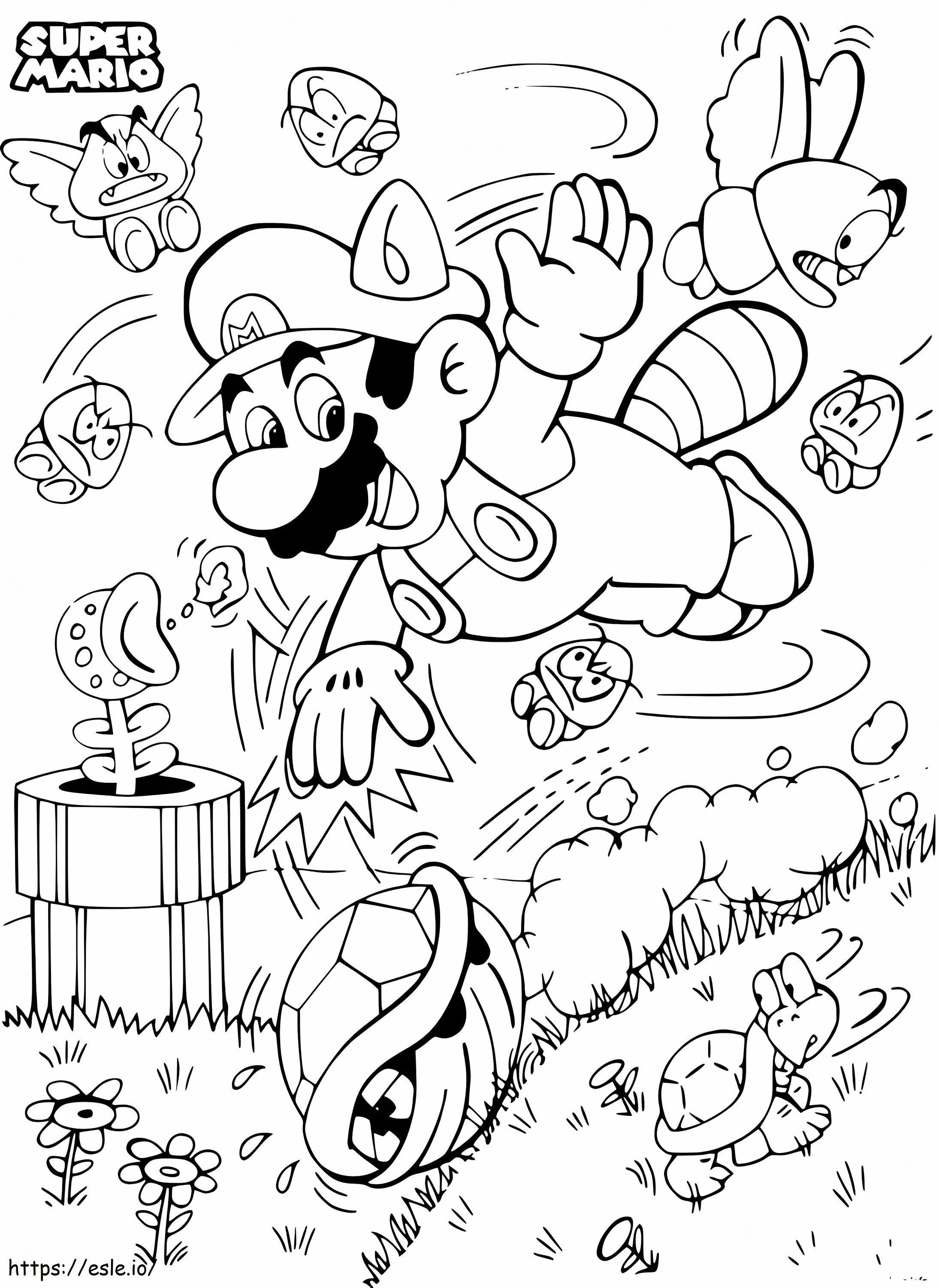 Super Mario Bros Gambar Mewarnai