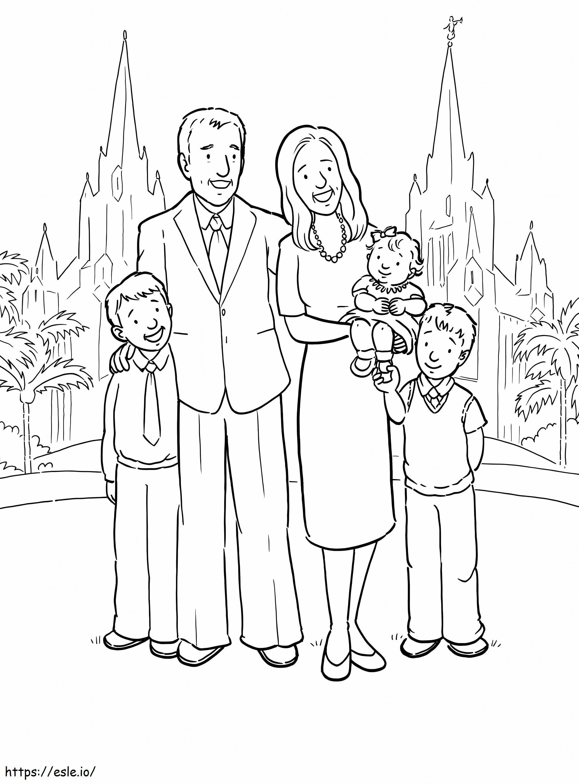 Funny Family coloring page