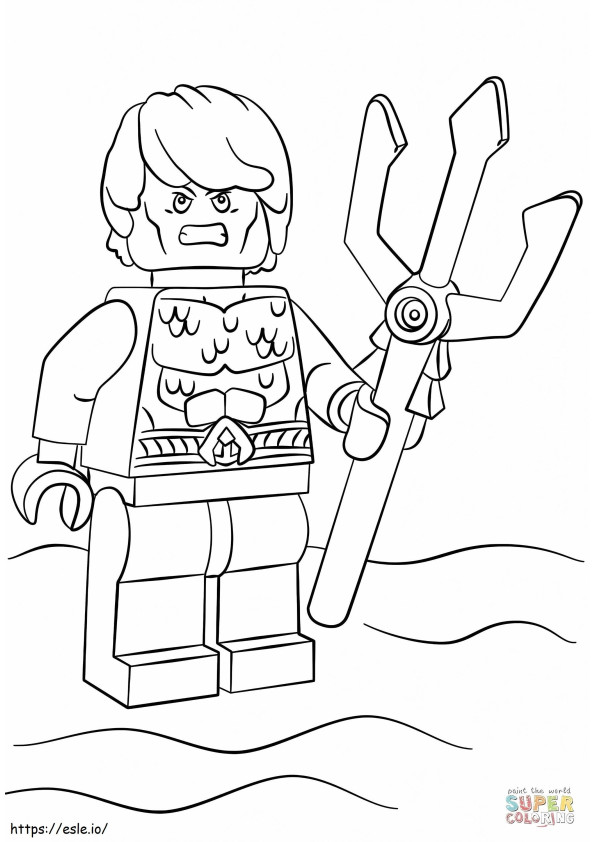Coloriage _Lego DC Aquaman A4 à imprimer dessin