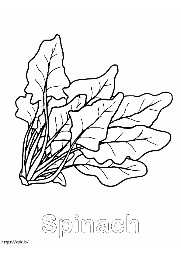 Spinach To Color coloring page