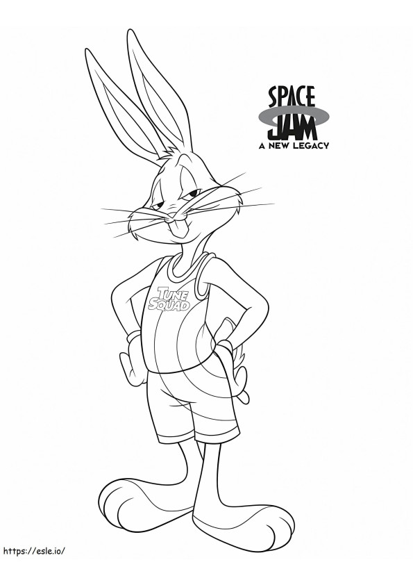 Space Jam 2 Bugs Bunny coloring page