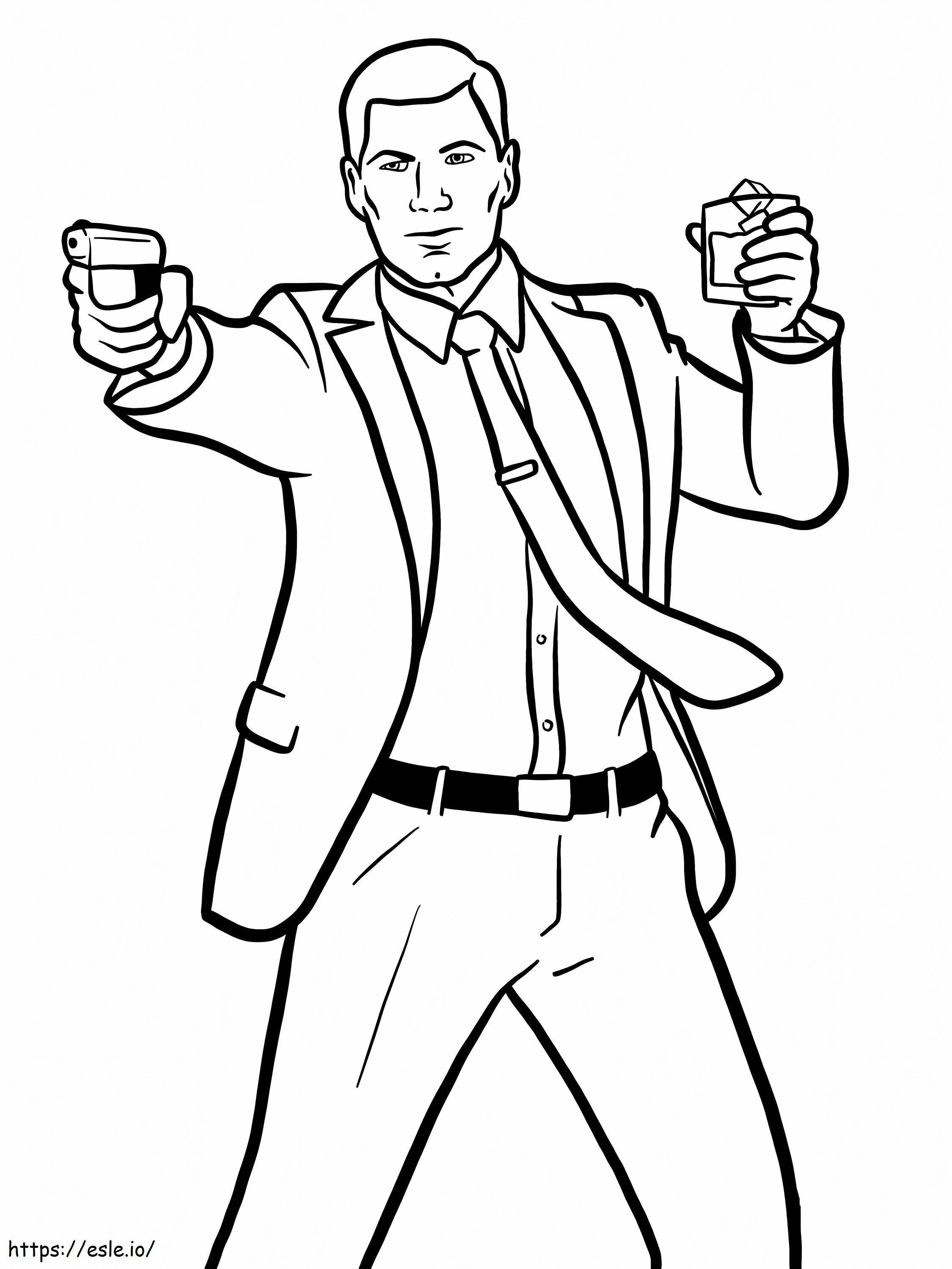 Sterling Archer coloring page