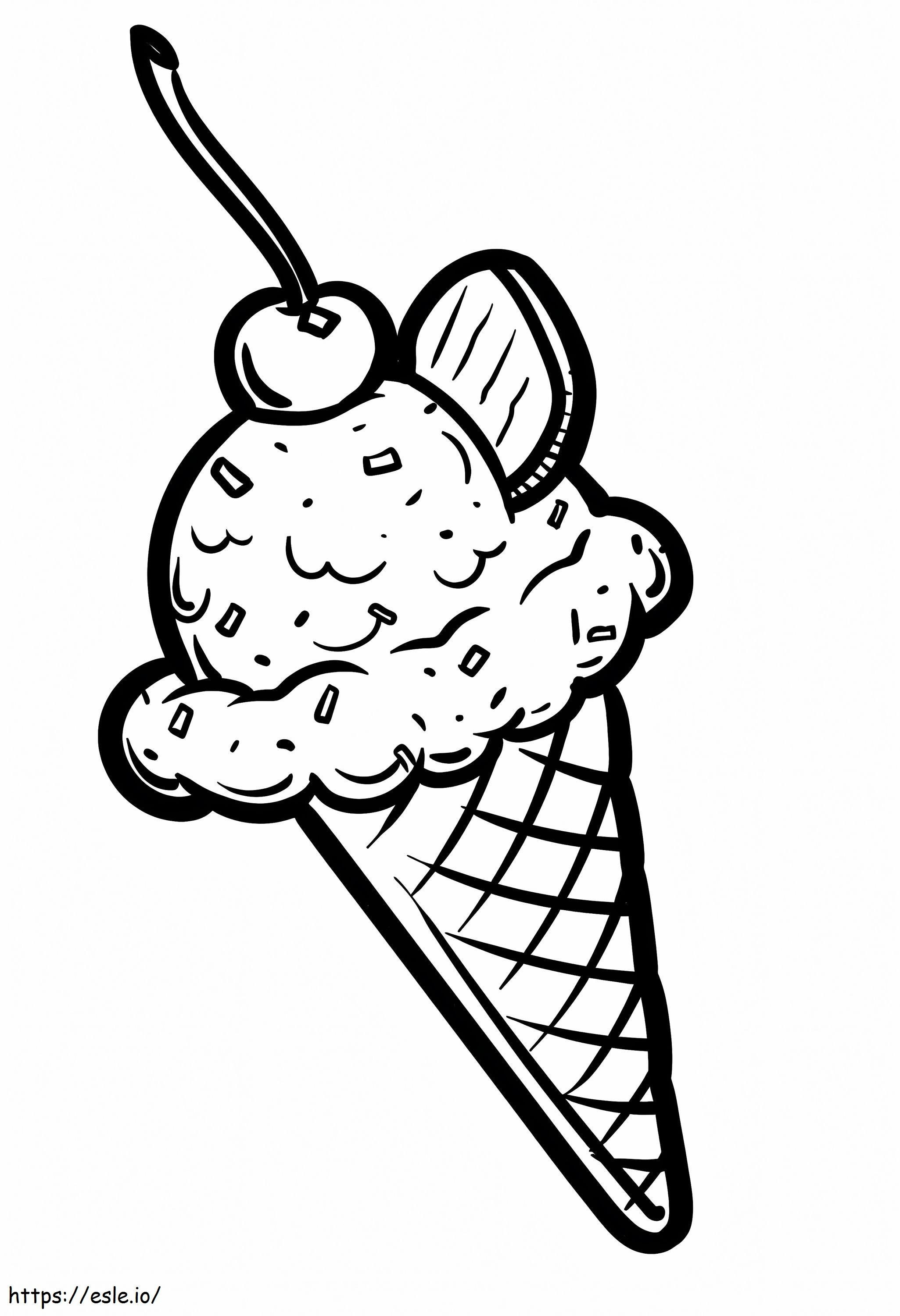 Dessert Ice Cream coloring page