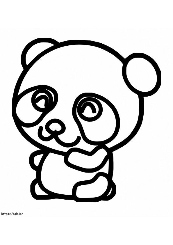 Dibujando El Pequeño Panda para colorear