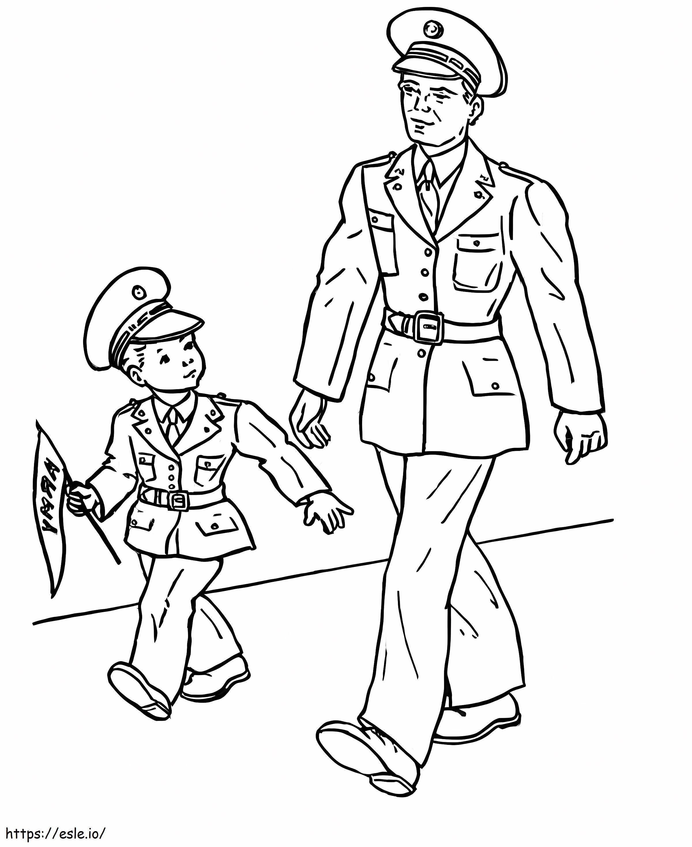 Great Father And Son coloring page
