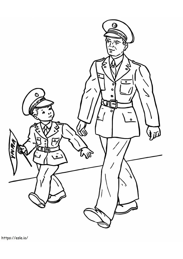 Great Father And Son coloring page