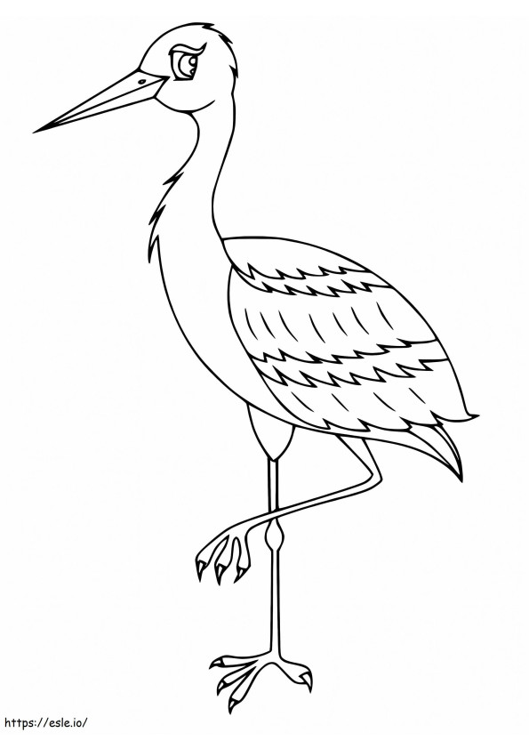 A Lovely Stork coloring page