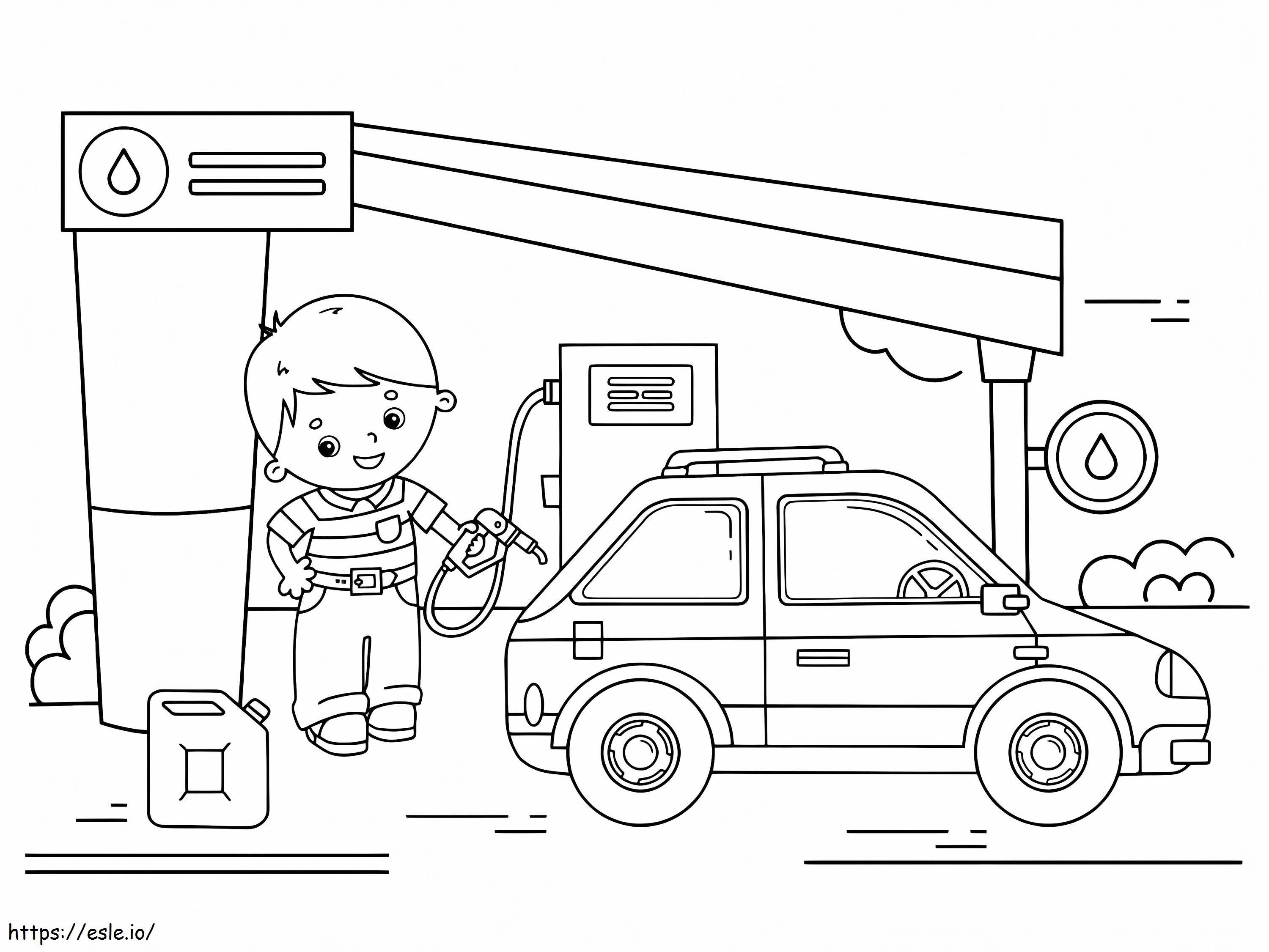 Gas Station 7 coloring page