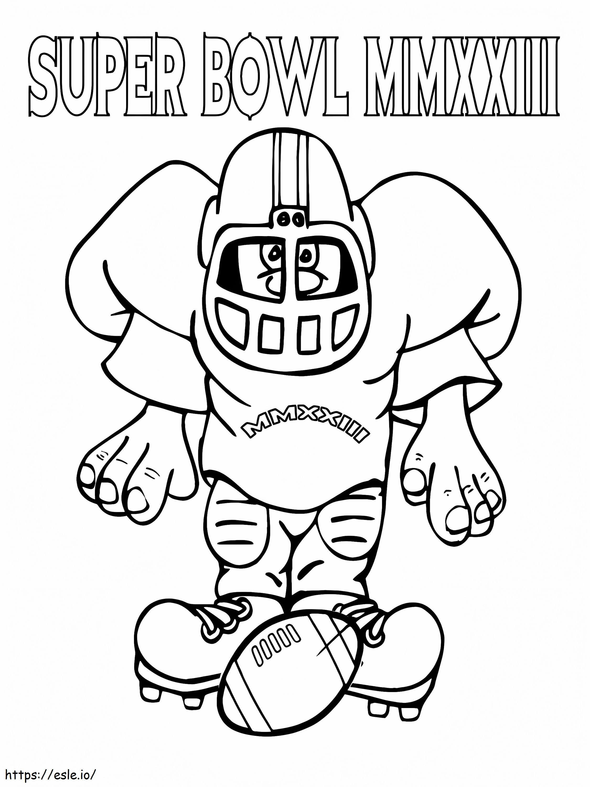 Cartoon Football Player 2023 coloring page